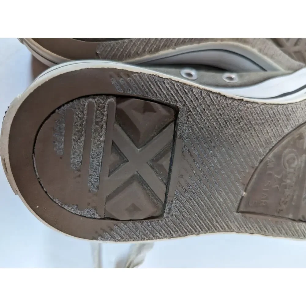 Converse Chuck Taylor All Star Hi Top Gray With Stitch Issue on Back Size 5